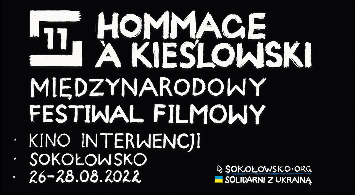 Hommage A Kieślowski. Międzynarodowy Festiwal Filmowy. Plakat wydarzenia.
